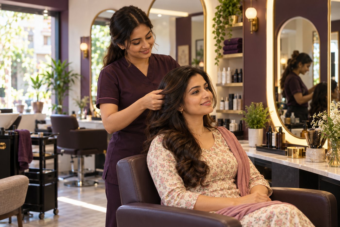 Illustrative salon interior